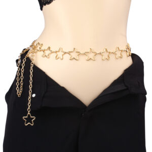 Golden Hollow Star Waist Chain