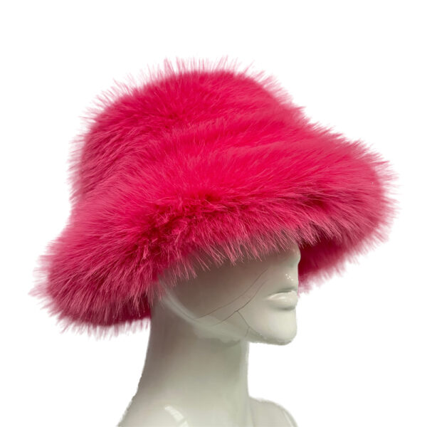 Wholesale Colorful Plush Imitation Fur Bucket Hat