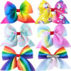 O1CN01sdJJB11DcalFeGZNV_2200558480237-0-cib Wholesale Printed Rainbow Bow Hair Clip