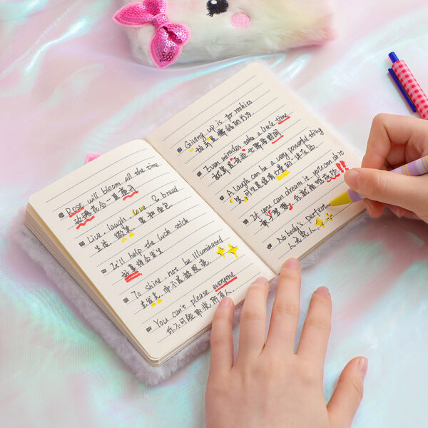 Wholesale Plush Cat Small Paper Diary