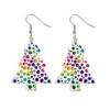 O1CN01seIf561zp35lxCiJ2_2215459036762-0-cib Wholesale Christmas Tree Black and Red Plaid Colorful Acrylic Earrings