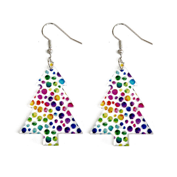 O1CN01seIf561zp35lxCiJ2_2215459036762-0-cib Wholesale Christmas Tree Black and Red Plaid Colorful Acrylic Earrings