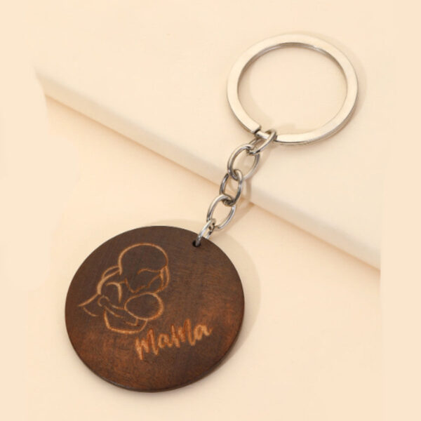 Wholesale Wooden MOM Mother's Day Creative Keychain