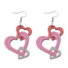 Wholesale Valentine's Day Hollow Heart Wooden Earrings