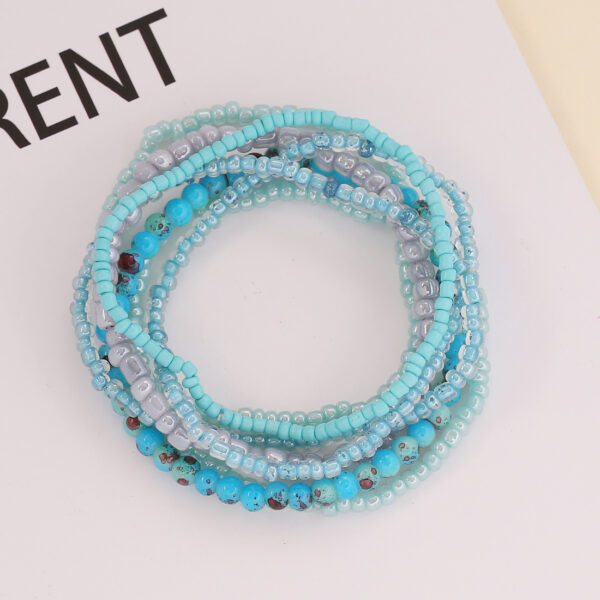Wholesale Rice Bead Crystal Tassel Resin Bracelet