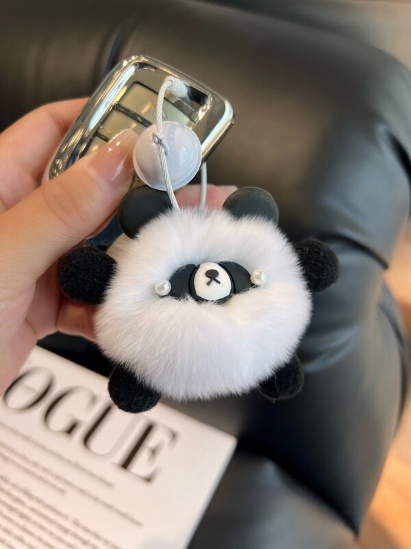 Wholesale Cute Little Panda Plush Ball Keychains