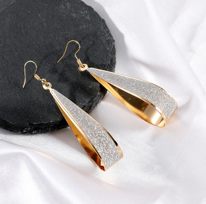 Wholesale Frosted Waterop Alloy Earrings