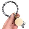 Wholesale Leopard Houndstooth Zebra Tassel Leather Wrist Keychain
