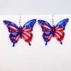 Wholesale Independence Day Acrylic Colorful 3D Butterfly Earrings
