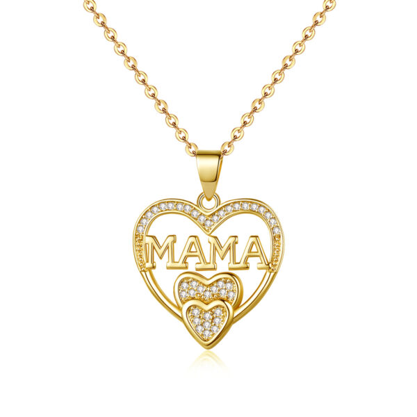 O1CN01sggnR41dPTHlMrz6e_2868943728-0-cib Wholesale Mother's Day Gift Copper Zircon MAMA Pendant Love Necklace
