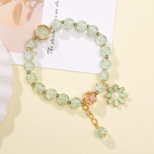 Green burst bead [A small Daisy bracelet]]
