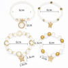 Wholesale Pearl Butterfly Stretch Multilayer Acrylic Bracelet