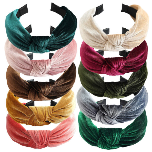 Wholesale Velvet Candy Color Wide Edge Headband