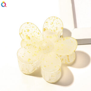 Color leopard point large flower hairpin-yellow / Factory direct sales
