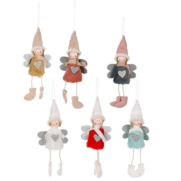 O1CN01slL2vQ1DC1akBFBMQ_940940179-0-cib Wholesale Christmas Decoration New Plush Love Angel Pendant Small Tree Charm Children Cute Plush Doll