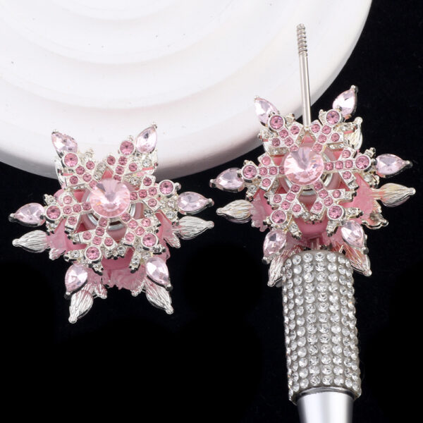 Wholesale Double-sided Snowflake Transfer Alloy Clay Drill Ball Straight Hole Beads DIY Accessories