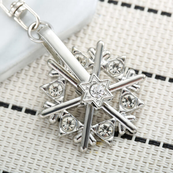 O1CN01sn3rYY2CMH8bELvso_1625548459-0-cib Wholesale Rotatable Diamond Snowflake Keychain