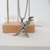 Wholesale Goth Theme Creative Dinosaur Skeleton Retro Necklace