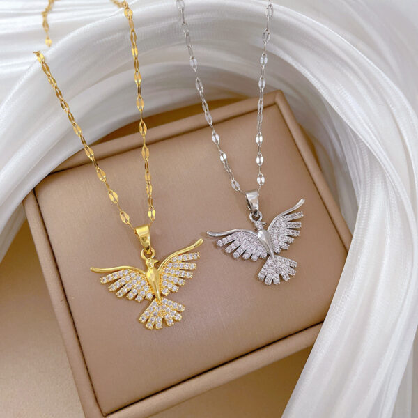 Wholesale Phoenix Wings Stainless Steel Necklaces