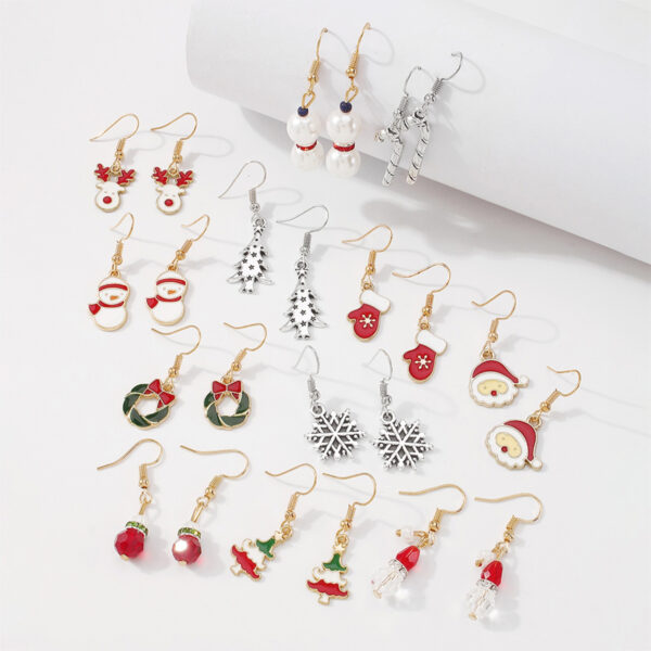 Wholesale Christmas Colorful Earrings Set