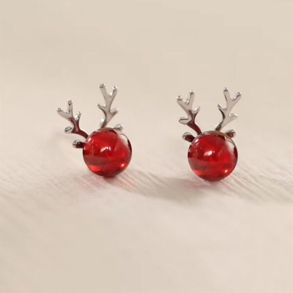 Wholesale Christmas Deer Alloy Stud Earrings