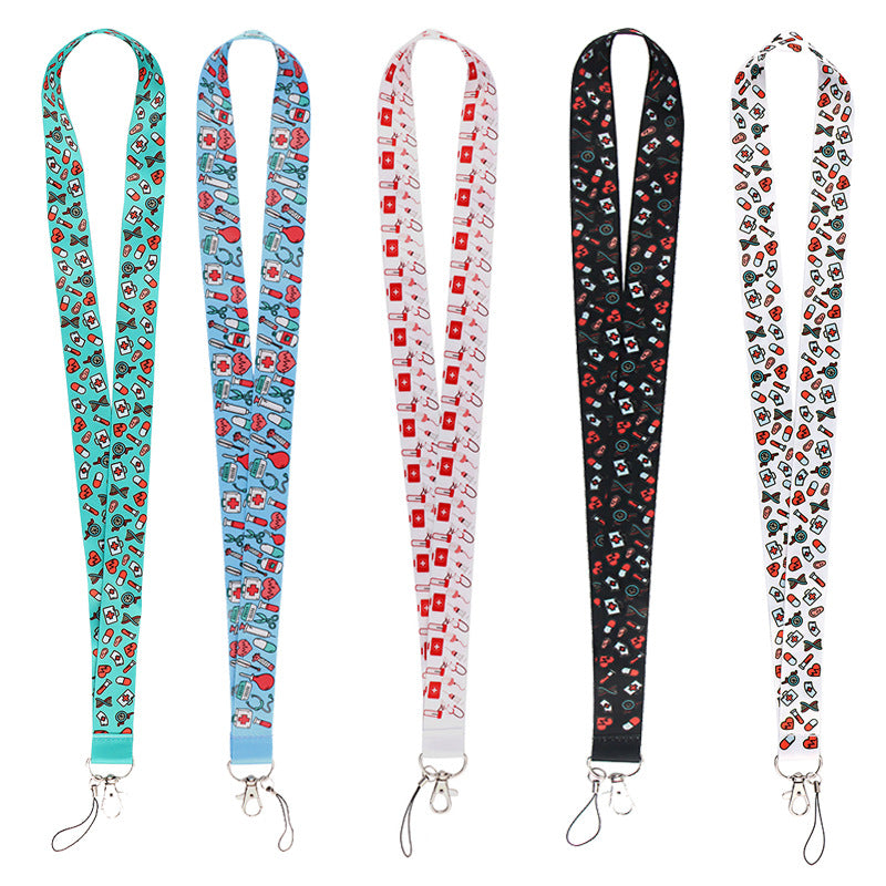 Wholesale lyester Doctor Lanyard Keychain