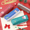 Wholesale PU Christmas Cartoon Pencil Bag