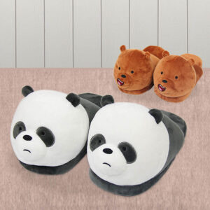 Wholesale Cartoon Animal Plush Cotton Slippers