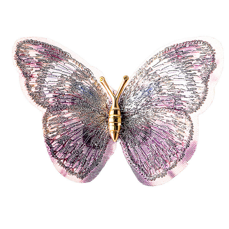 Wholesale Embroidered Butterfly Alloy Brooch