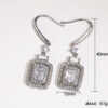 Wholesale Square Diamond Zircon Earrings