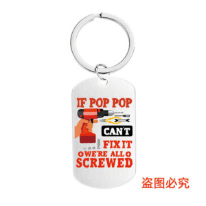 CW0079 brushed silver keychain