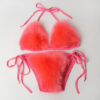 Wholesale Solid Color Bikini Plush Swimwear