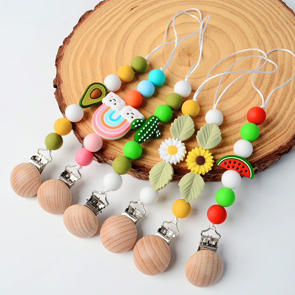 Wholesale Baby Handmade Pacifier Chain Silicone Baby Splies