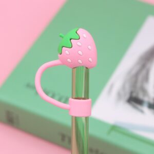 Pink Strawberry 8mm / Bag with straw [straw color random]]