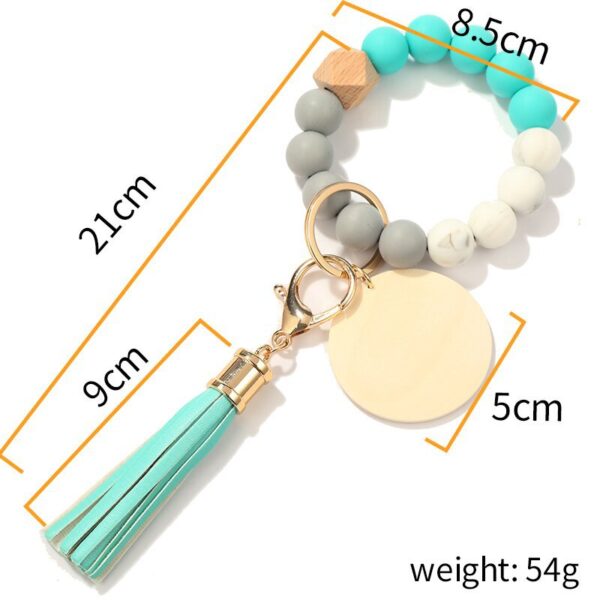 O1CN01t0I4qx1b726qcAH3S_2208367413417-0-cib Wholesale Blank Wooden Brand Fringed Silicone Beads Wrist Key Chain