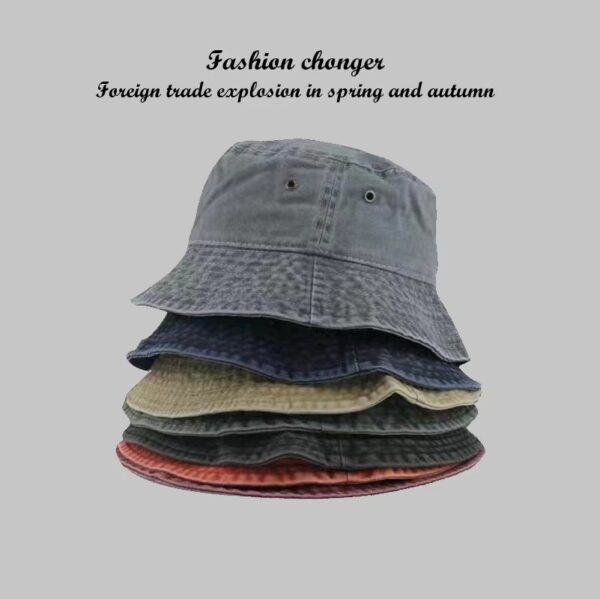 O1CN01t0k7qp2HQvCcmGJgx_2214461889146-0-cib-1 Wholesale Solid Color Washed Denim Bucket Hat