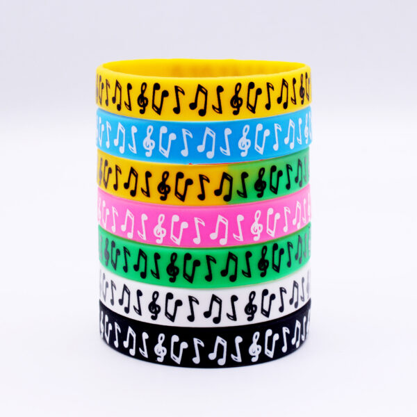 Wholesale Printed Music Notes Music Peripherals Ghana Silicone Bracelet