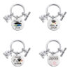 Wholesale Stainless Steel Round 2023 Graduation Gift Metal Keychains