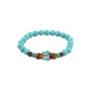 Wholesale 8mm Turquoise Cross Natural Stone Beaded Vintage Tiger Eye Bracelet Set