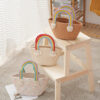 Wholesale Cotton Rope Woven Rainbow Bag