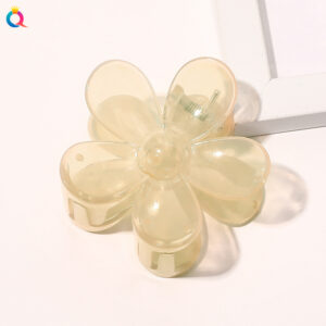 Transparent Jelly Hairpin-Flower Light Yellow / Factory direct sales