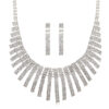 Wholesale Bridal Full Diamond Tassel Necklace Set