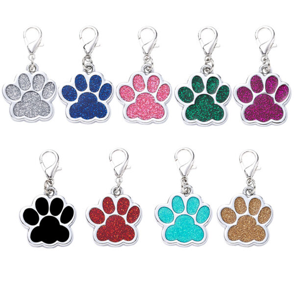Wholesale Glitter Footprint Alloy Keychain