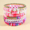Wholesale Rainbow Pearl Soft Ceramic Bracelet Set