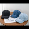 Wholesale Washed Denim Dark Blue Outdoor Sun Visor Baseball Cap