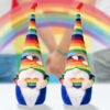 Wholesale Polyester Knitting Rainbow Elf Rudolph Faceless Doll Colorful Ornament