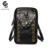 Wholesale PU Skull Head Rivet Mobile Phone Bags