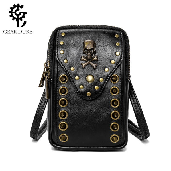Wholesale PU Skull Head Rivet Mobile Phone Bags