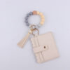 Wholesale Silicone Beaded Card Holder Wrist Keychain