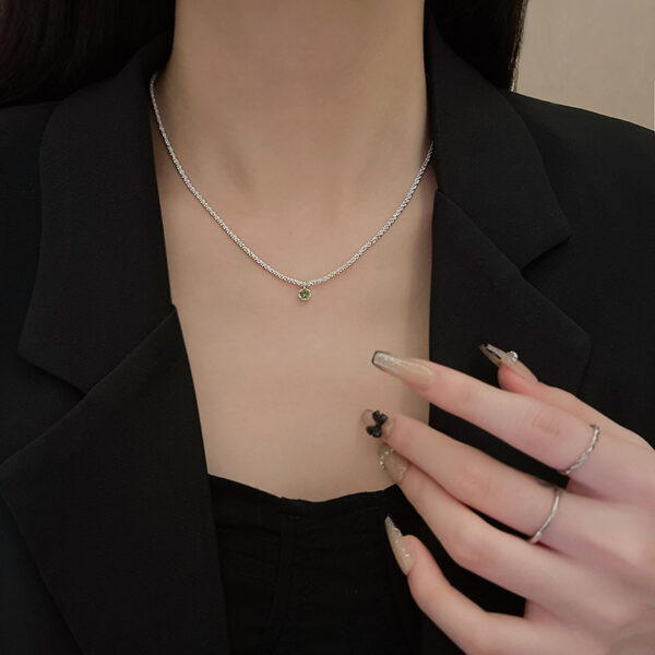 Wholesale Titanium Steel Double Buckle Design Necklace